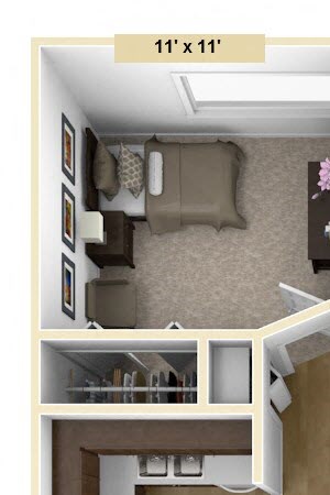 Roseland Two Bedroom Floor Plan Roseland Two Bedroom Floor Plan at Windsor Place, Michigan, 48423